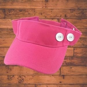 Pink Snap Button Visor